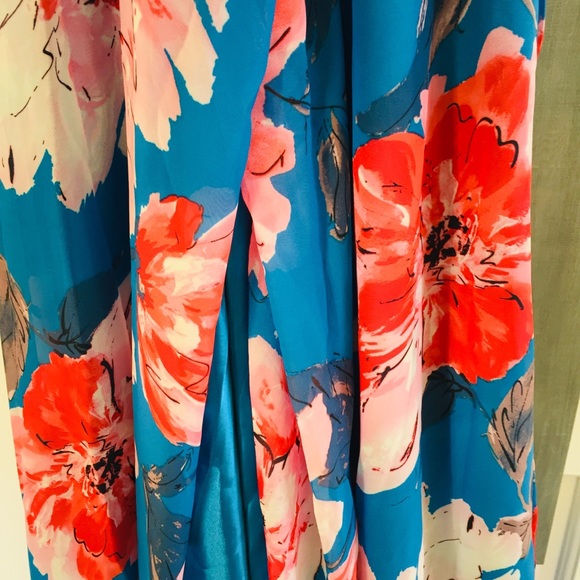 Lulu's Always There For Me Floral Print Wrap Maxi Dress Fairycore Feminine - Picture 8 of 16